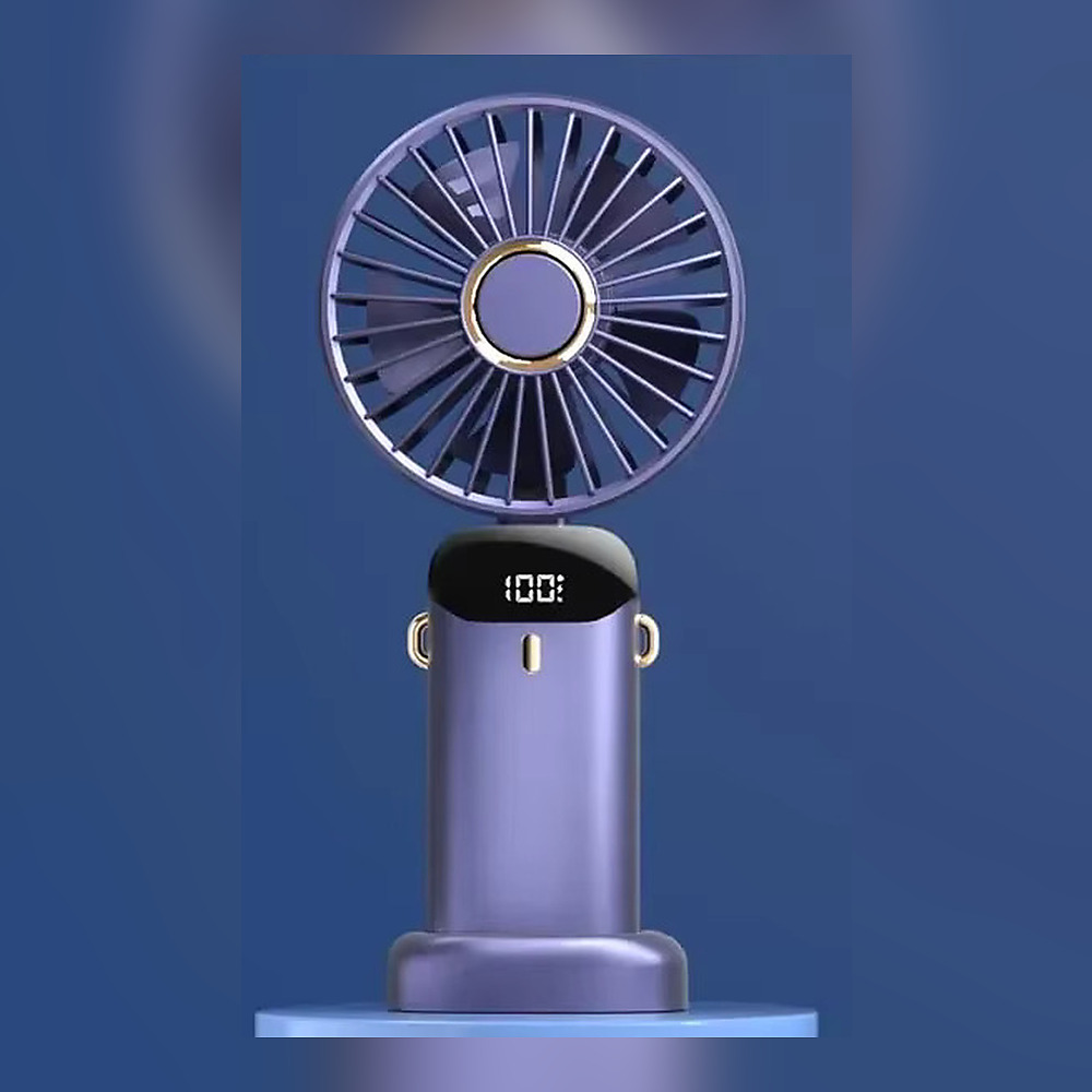 BreezeGo portable handheld and neck fan in purple